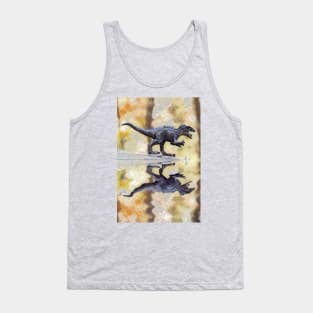 Angry Tyrannosaurus Yelling I CAN SWIM TOO Tank Top